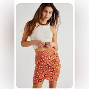 Free People She’s Something Else printed mini skirt